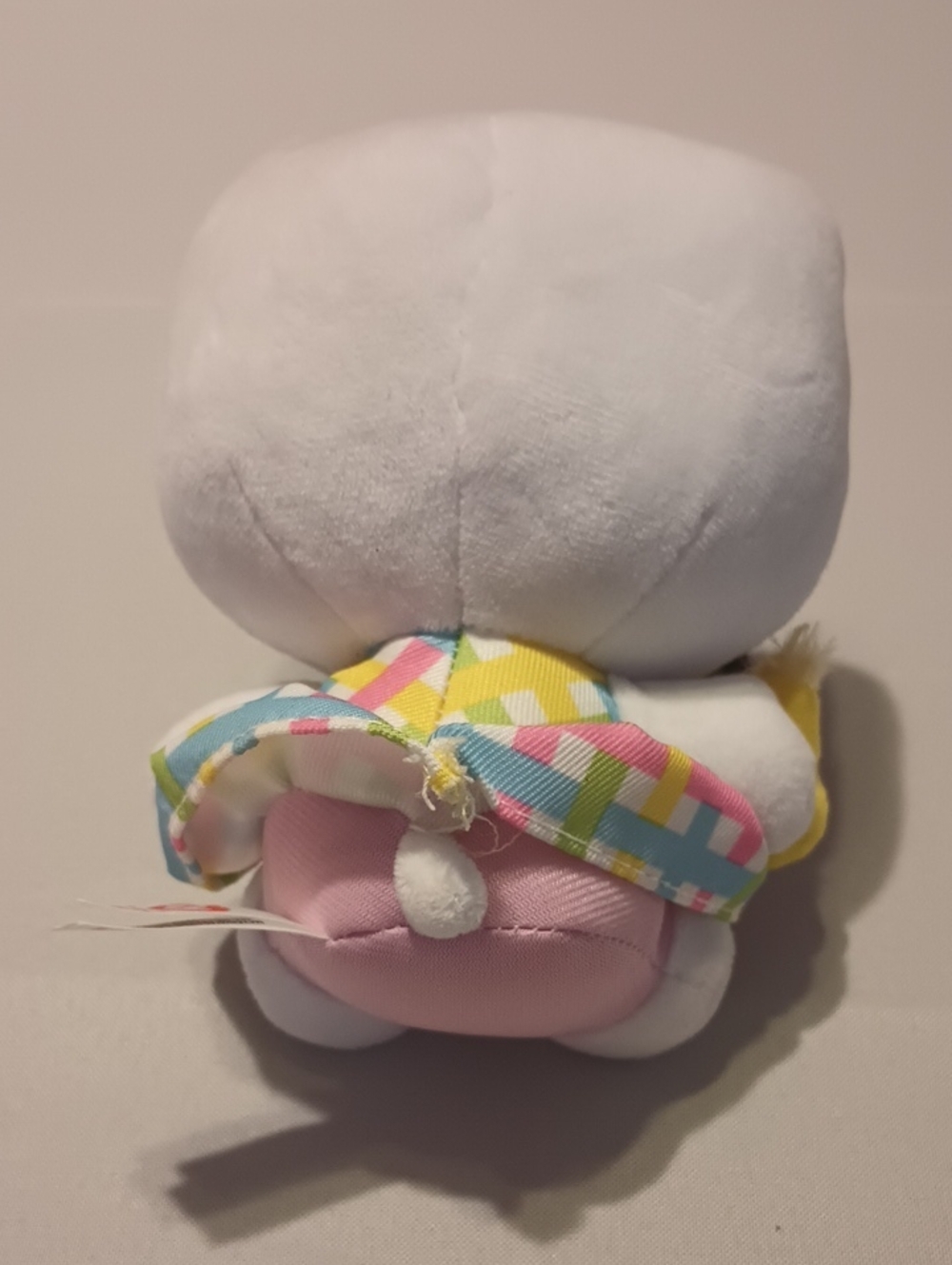 Ty Sanrio Hello Kitty Plush in White with Pink, Blue & Yellow Accents - Picture 3 of 6